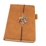 Crystal Hexagram Bookmark - Chakra Tree Of Life Elastic Bookmark
