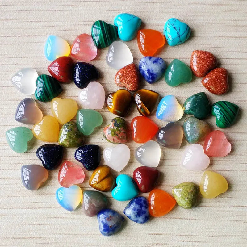 10mm Opal Rose Quartz Tiger Eye Stone Cabochons for Jewelry Making
