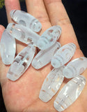 12mm*30mm Natural Crystal Amulet 1 Eye - 21 Eyes Tibetan Dzi Beads