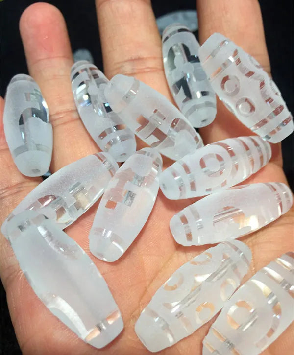 Natural Crystal Tibetan Dzi Beads for Bracelet & Necklace Making