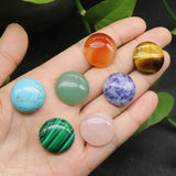 20mm Opal Rose Quartz Tiger Eye Stone Cabochons for Jewelry Making