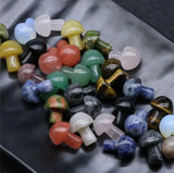 Crystal Mini Mushroom Opal Rose Quartz Amethyst Tiger's Eye