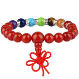 7 Chakra Stone Beads Bracelet for Women Men Elastic Tibetan Bracelet
