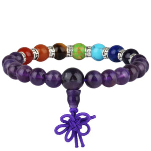 7 Chakra Stone Beads Bracelet for Women Men Elastic Tibetan Bracelet