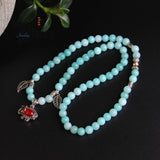 Crystal Agate Elephant Bracelet Charms for Men Women