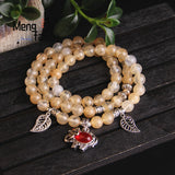 Crystal Agate Elephant Bracelet Charms for Men Women