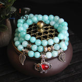 Crystal Agate Elephant Bracelet Charms for Men Women