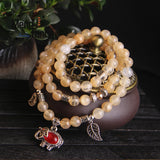 Crystal Agate Elephant Bracelet Charms for Men Women