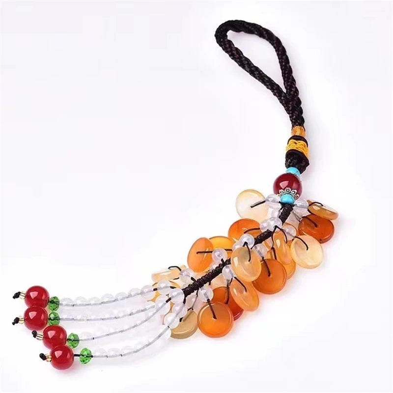 Natural Crystal Agate Peace For Life Car Pendant Crystal Ornament