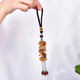 Natural Crystal Agate Peace For Life Car Pendant Crystal Ornament