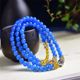 Natural Agate Stone Beads Bracelet 6mm Ethnic Style Ladies Hand Jewelry