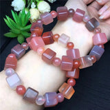 Natural Aquamarine Bracelet Quartzite Sugar Cube Shape Women Fashion Jewelry