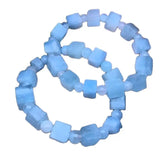 Natural Aquamarine Bracelet Quartzite Sugar Cube Shape Women Fashion Jewelry