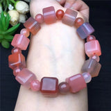 Natural Aquamarine Bracelet Quartzite Sugar Cube Shape Women Fashion Jewelry
