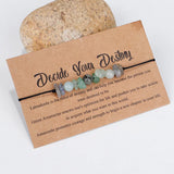 Natural Crystal Beaded Couple Bracelets Yoga Meditation Reiki Gemstone Bra