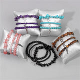 Red Watermelon Stone Bracelet 3Pcs with Charms