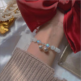 Opal Moonstone Bell Pendant Bracelet