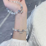 Opal Moonstone Bell Pendant Bracelet