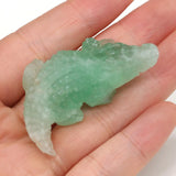Natural Crystal Carved Crocodile Animal Ornaments Healing Stone