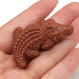 Natural Crystal Carved Crocodile Animal Ornaments Healing Stone