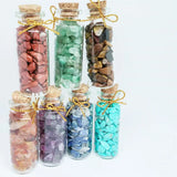 Colorful Crushed Stone Wishing Bottle Set DIY Semi-Precious Stone Gift