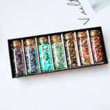 Colorful Crushed Stone Wishing Bottle Set DIY Semi-Precious Stone Gift