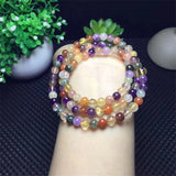 Natural Crystal Colorful Multi-Treasure Bracelet Quartz 6 MM