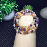 Natural Crystal Colorful Multi-Treasure Bracelet Quartz 6 MM