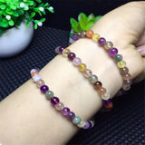 Natural Crystal Colorful Multi-Treasure Bracelet Quartz 6 MM
