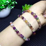 Natural Crystal Colorful Multi-Treasure Bracelet Quartz 6 MM