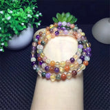 Natural Crystal Colorful Multi-Treasure Bracelet Quartz 6 MM