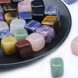 Crystal Cube Sugar Stone Opal Rose Quartz Tiger Eye Chakra Reiki Healing