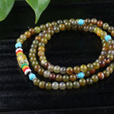 Crystal Dragon Scale Agate Beads Necklace Men Women Jewelry