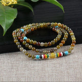 Crystal Dragon Scale Agate Beads Necklace Men Women Jewelry