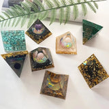 Crystal Drip Pyramid Gemstone Ornament Office Living Room Gift