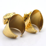 Crystal Druzy Finger Ring Golden Plating Geode Gem Stone Women