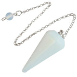 Natural Crystal Gem Stone Pendant Hexagonal Cylindrical Pointed Dowsing Healing