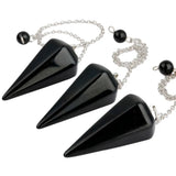 Natural Crystal Gem Stone Pendant Hexagonal Cylindrical Pointed Dowsing Healing