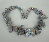 Natural Crystal Geode Necklace Gem Stone Druzy Pendant