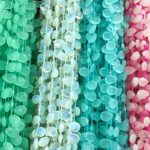10*14mm Chalcedony Drops for DIY Hairpin Jewelry