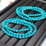 Amazonite Stone Bracelet Beaded Women Jade Necklace Jewelry
