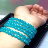 Amazonite Stone Bracelet Beaded Women Jade Necklace Jewelry