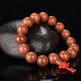 Golden Sandstone Single Bracelet Red Sandstone Buddha Bead Crystal Bracelet