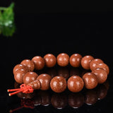 Golden Sandstone Single Bracelet Red Sandstone Buddha Bead Crystal Bracelet