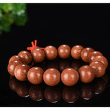Golden Sandstone Single Bracelet Red Sandstone Buddha Bead Crystal Bracelet