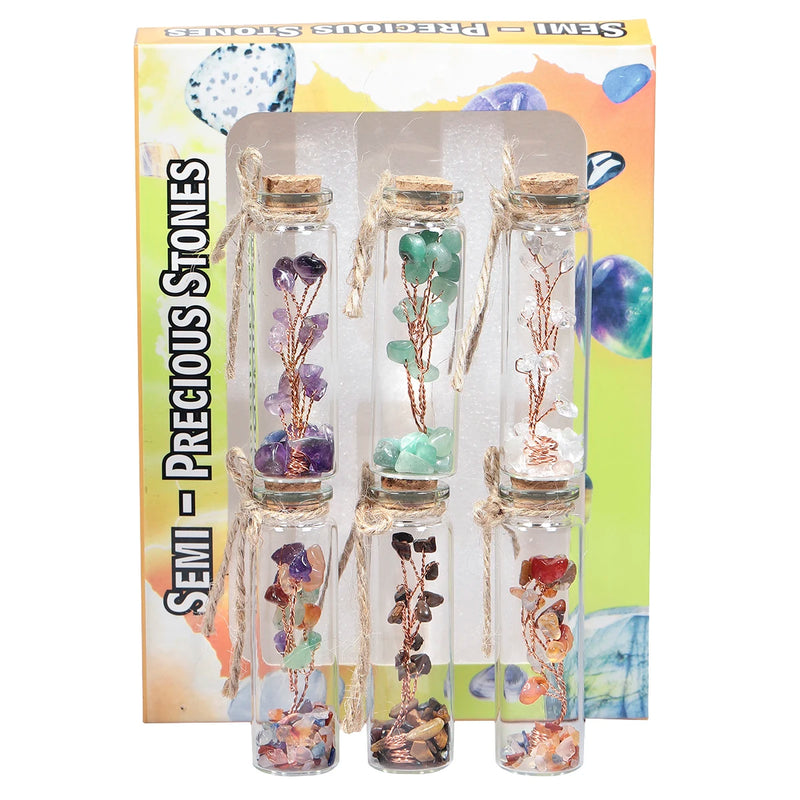 Crystal Gravel Tree Of Life Wishing Bottles Chip Mineral Stones
