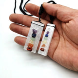 Crystal Gypsum Square Rope Necklace Reiki Healing Choker