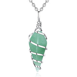 Crystal Pyramid Reiki Healing Pendant Necklaces Rose Quartz Amethys