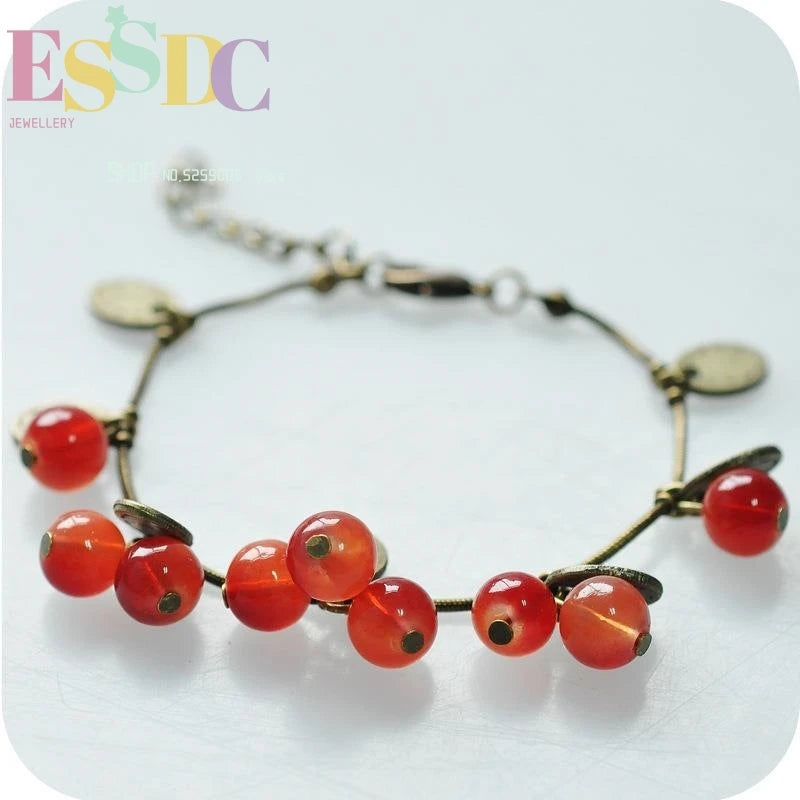 Vintage Natural Garnet Sweet Bracelet