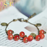Vintage Natural Garnet Sweet Bracelet